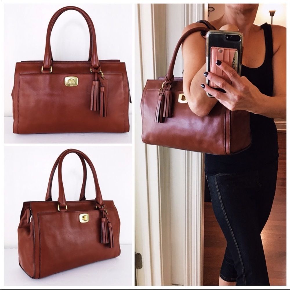 Coach VTG Large Legacy Chelsea in Saddle Brown